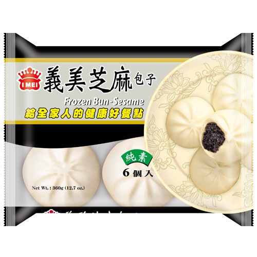 義美 芝麻包子(冷凍) 360g【家樂福】