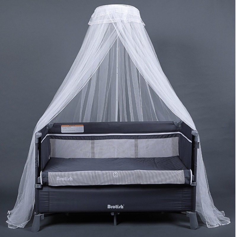 寶寶蚊帳全罩式可升降帶支架落地兒童蚊帳通用嬰兒床/任何嬰兒床都適用