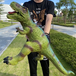 【現貨】超大號模擬恐龍玩具軟膠發聲霸王龍三角龍動物模型男孩兒童玩俱生日禮物生日禮物禮物