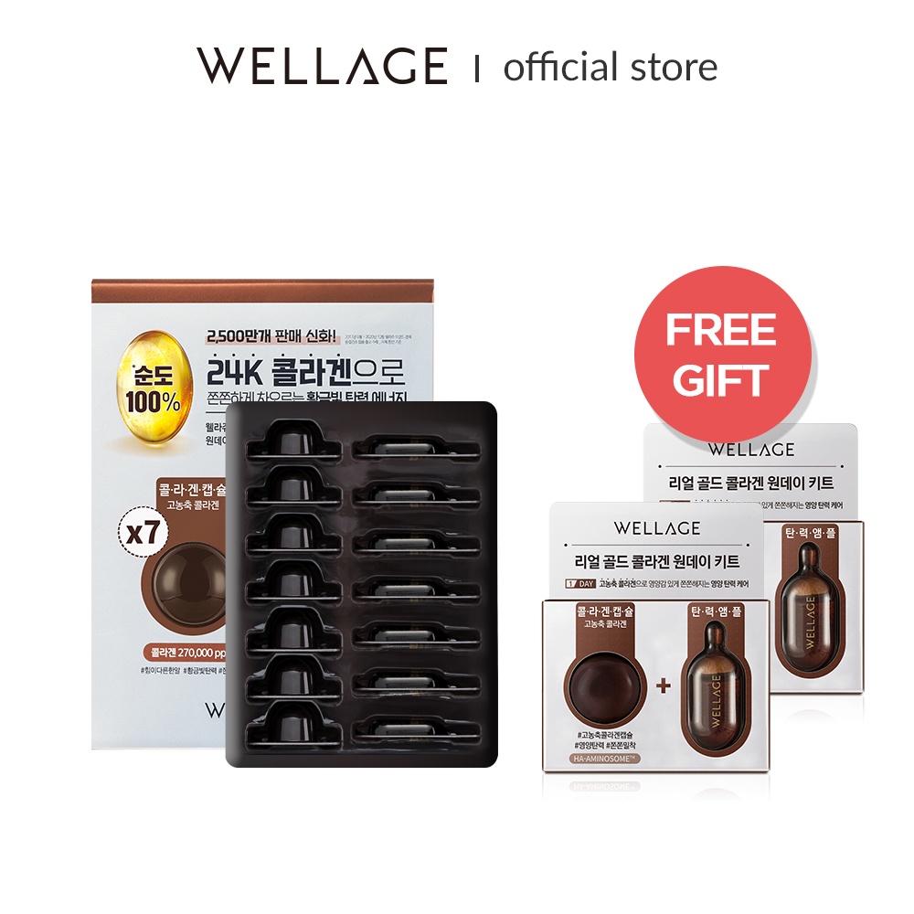 WELLAGE 唯拉珠透明質酸緊緻精華套裝(7個裝）Real HA Bio Lift One Day Kit 7ea