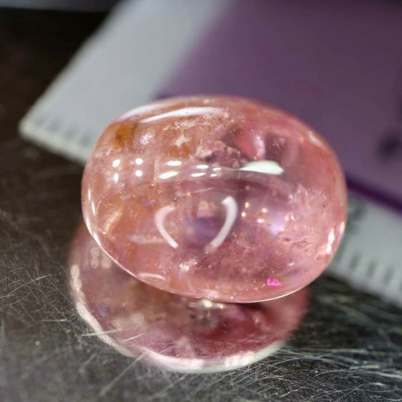 天然無處理粉紅尖晶石Pink Spinel 蛋面裸石12.78克拉 