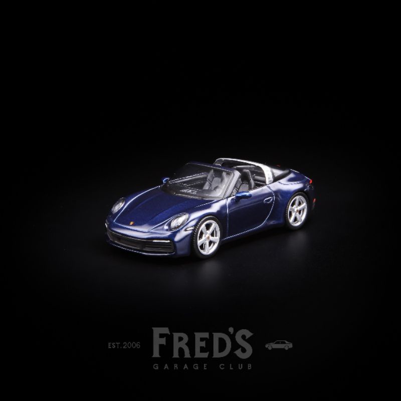 《總代理》MINI GT 1/64 模型車 #412 Porsche 911 Targa 4S 龍膽藍 左右駕隨機出貨