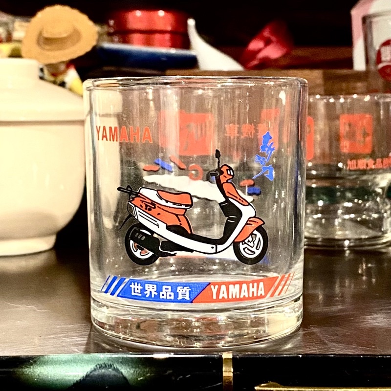 早期 Yamaha 勁風50 玻璃杯 山葉勁風 山葉機車 Yamaha勁風 水杯 杯子 老玻璃杯 冷飲杯