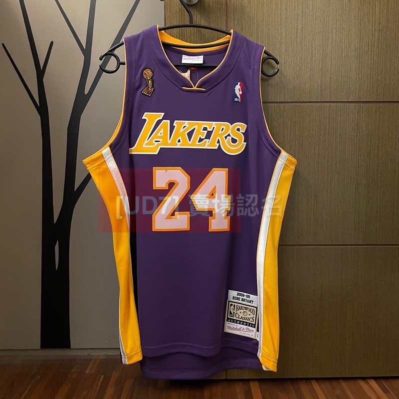 [UD7] NBA M&amp;N 2008-09 總冠軍 Lakers 湖人 Kobe Bryant 球員版球衣 AU