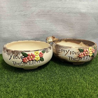 陶瓷花器 - $250(顏色隨機)／英文字／多肉盆器／小豆盆／多肉盆／微景觀／花藝／園藝／花盆／多肉植物／陶瓷盆／盆栽