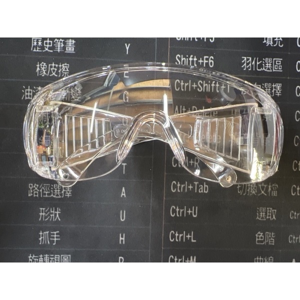 含發票 產地台灣非大陸 工作護目鏡 安全眼鏡 防塵護目鏡 透明護目鏡 配戴眼鏡後可戴