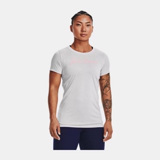 Under Armour 短袖 T恤 運動上衣 Tech 女 1373047-014 光暈灰