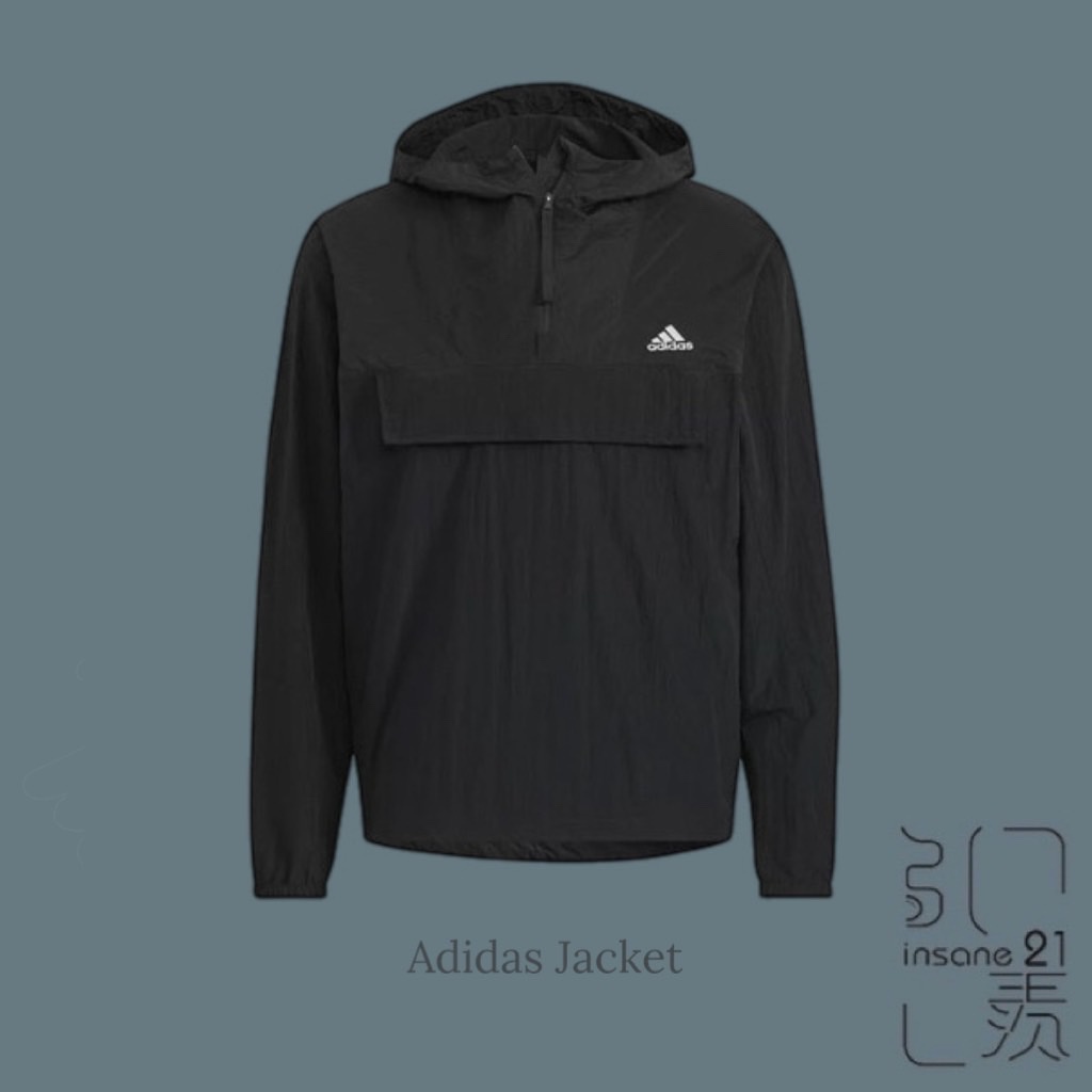 ADIDAS FUTURE ICON 拉鍊 衝鋒衣 防潑水 黑 三線 男款 HD0074【Insane-21】