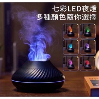 臺灣熱賣 香薰加濕器 家用 自動 夜燈 噴芬香機 模擬 噴霧 七彩 精油香薰機