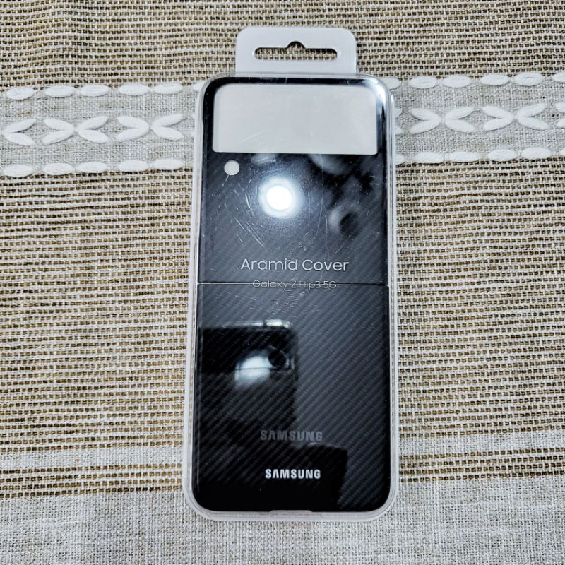 Samsung 原廠 Aramid Cover Galaxy Z Flip 3 5G 手機殼 防摔 黑色 折疊
