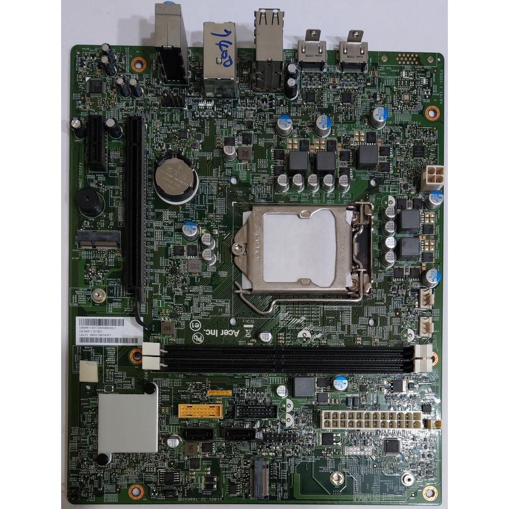 宏碁 Acer 桌機 ATC-780 主機板 SoniaH (Intel 1151 六代/七代) 雙M.2 Win序號