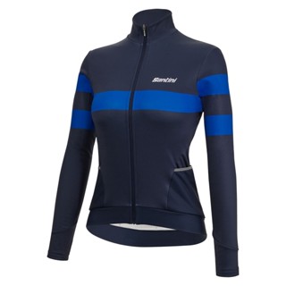 🔥全新公司貨🔥Santini 2023 珊瑚孟加拉 女性刷毛長袖車衣 -海軍藍、黑、螢光綠 保暖/高透氣/合身