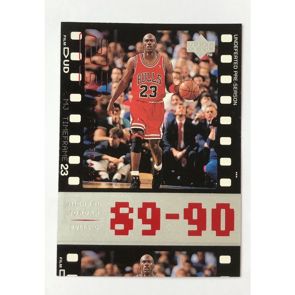 NBA~Michael Jordan 喬丹/MJ/籃球之神/空中飛人/黑耶穌 1998年UD.底片設計.紀錄球員卡#32