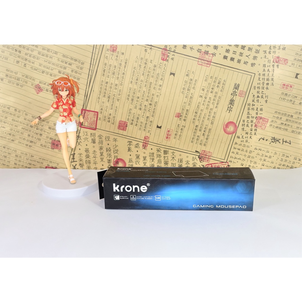 「出清便宜賣」【正版】KRONE 立光 光學專用 電競滑鼠墊 鼠墊 桌墊 桌布 鍵盤墊 滑鼠墊 止滑 辦公 紅邊款