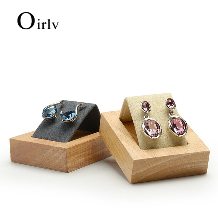 Oirlv 木製耳環展示架站立式 耳環收納托盤 珠寶店展覽架 化妝桌收納 精緻小擺件 TC-SM021