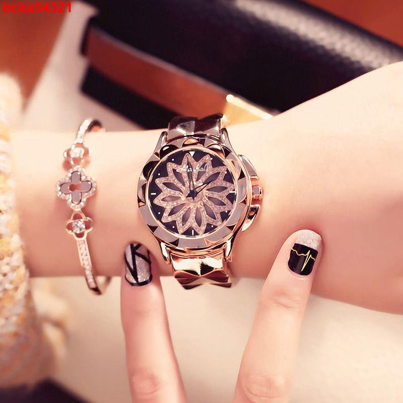 時來運轉手錶女霸氣學生韓版簡約女錶ins風正品網紅時尚鑲鉆腕錶