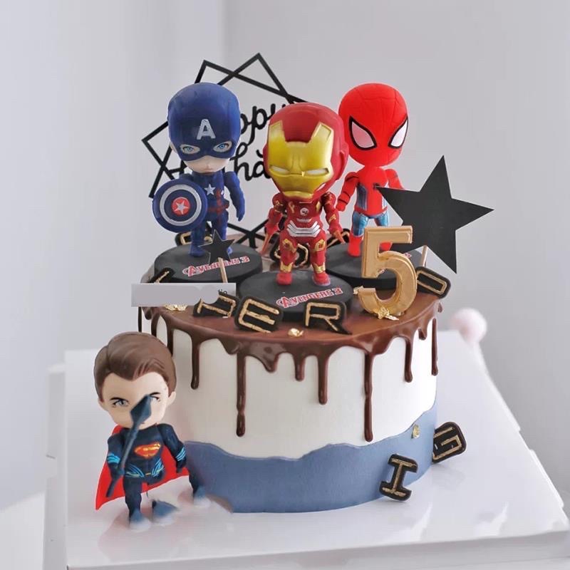【童趣派對小屋】漫威 蜘蛛人 美隊 蛋糕裝飾  蛋糕插牌 杯子蛋糕 蛋糕擺件 男寶生日佈置 蛋糕裝飾 生日派對佈置