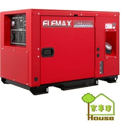 日本製ELEMAX-SHX8000Di 本田HONDA引擎 單相變頻柴油防音型發電機 8000W