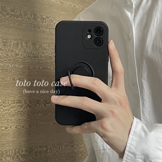 簡約指環支架手機殼 iphone16 Pro Max手機殼15/14/13/12矽膠軟殼