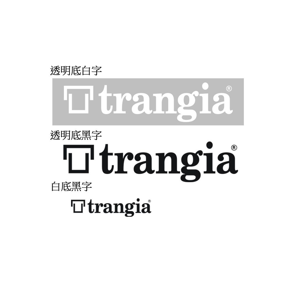 【Trangia】Trangia Trans  車貼 貼紙 3款  (透明底白字/透明底黑字/白底黑字)