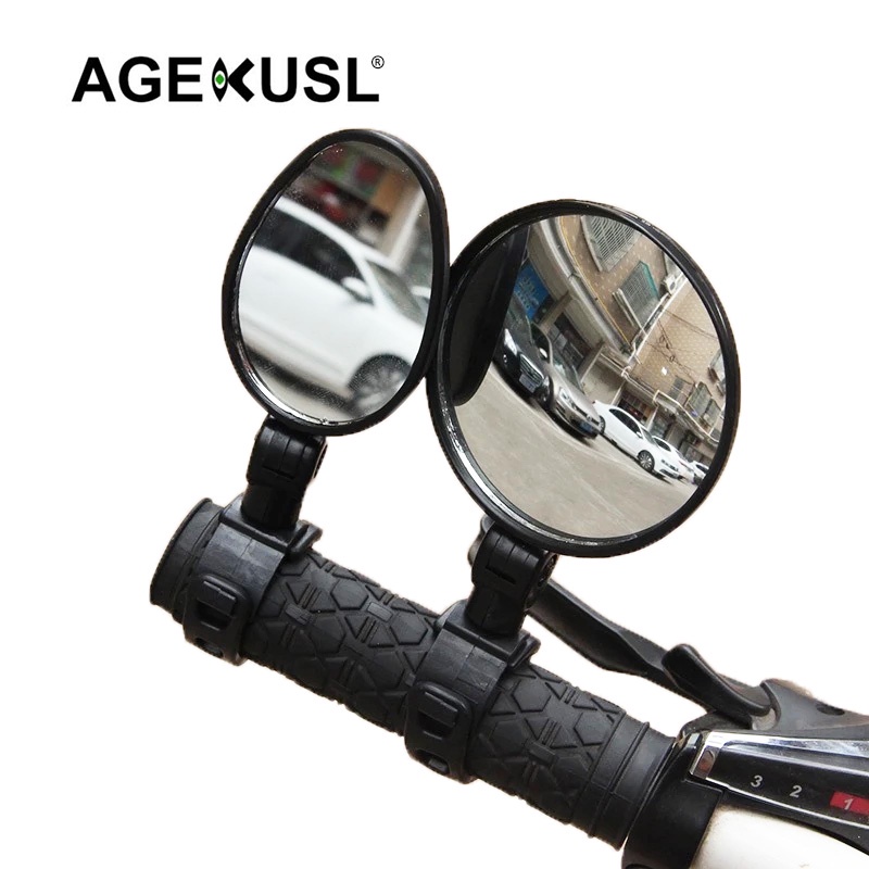 Agekusl 自行車後視鏡車把後視鏡 360 旋轉可調用於山地車折疊自行車騎行