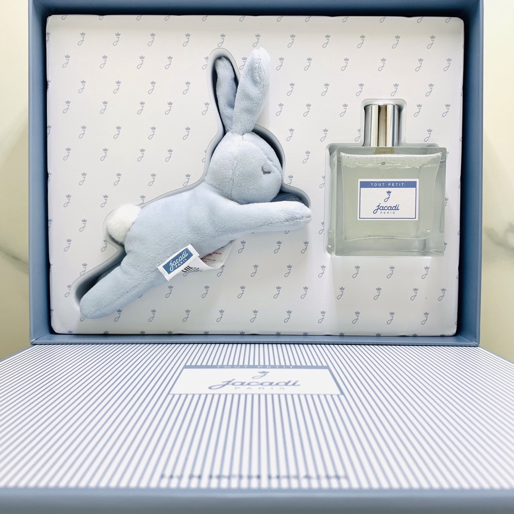 給寶寶最棒的禮物🥰🥰JACADI 粉藍天使純香水禮盒(純香水100ML+兔子玩偶)