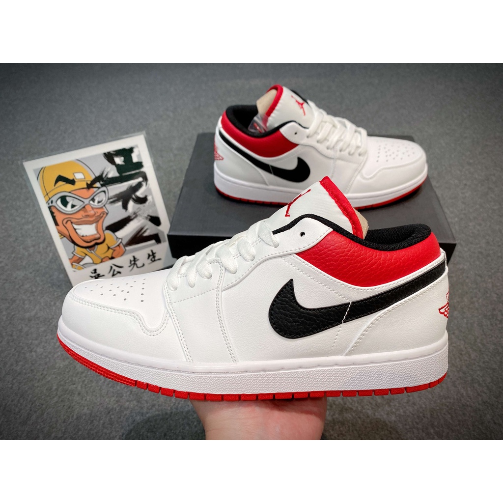 【吳公先生】NIKE Air Jordan 1 Low AJ1 白紅 白黑 芝加哥 低筒 籃球鞋 553558-118