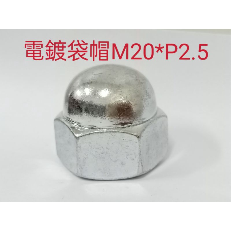 五金螺絲附發票 電鍍袋帽M20*P2.5