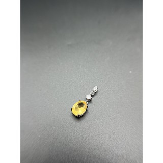 [SENATHS]黃水晶吊墜 橢圓8*10mm 925銀 賽娜絲珠寶 (XS-102)