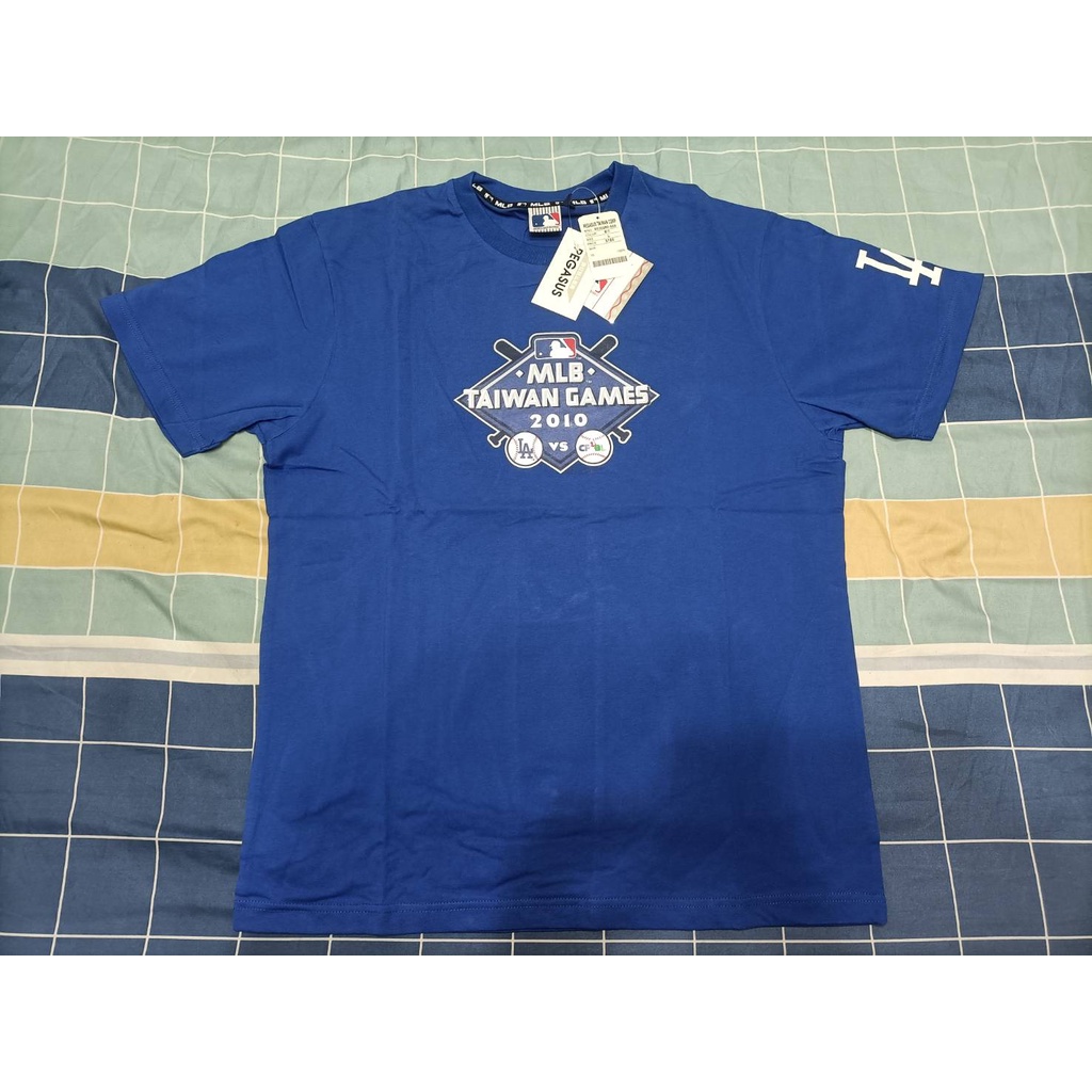 2010MLB台灣道奇藍色T恤(尺寸:L)
