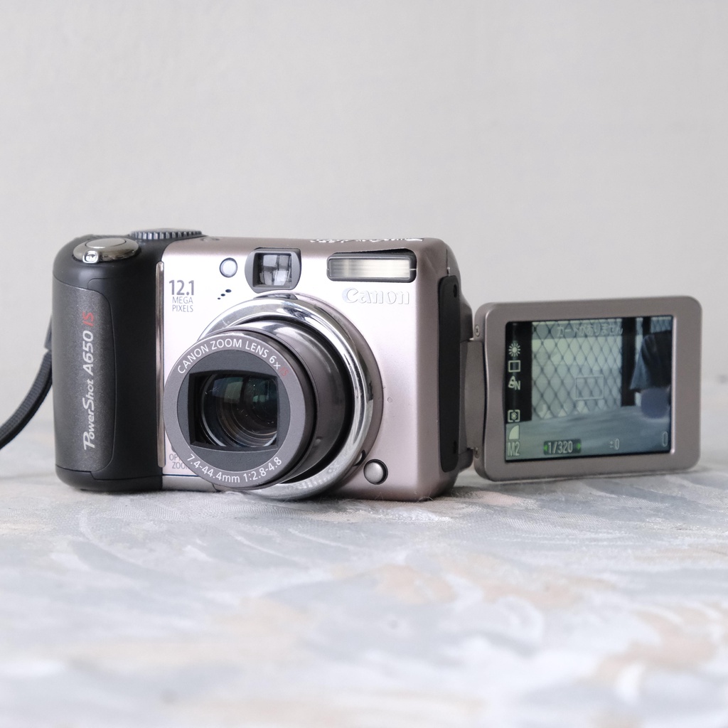 CANON PowerShot A650 IS 早期 CCD 數位相機 (翻轉螢幕)