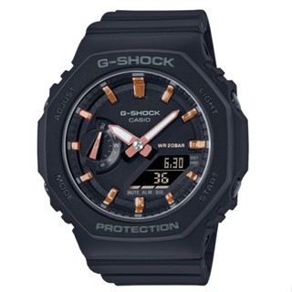CASIO卡西歐 G-SHOCK 簡約輕薄 消光黑 八角形錶殼 GMA-S2100-1A 42.9mm