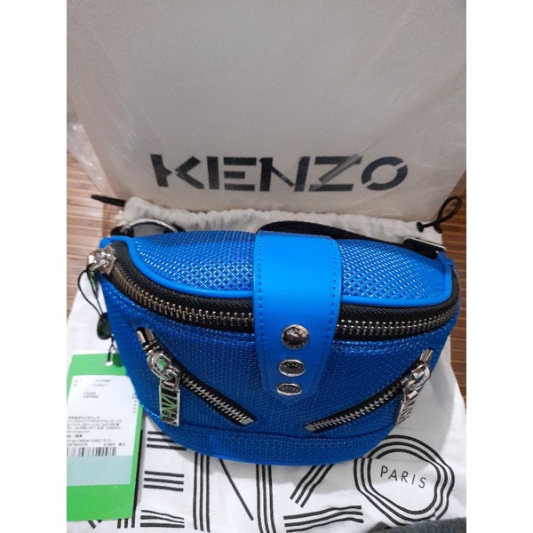 不議價   KENZO  .寶藍色     男女款  腰包  全新台灣公司貨  原價15800