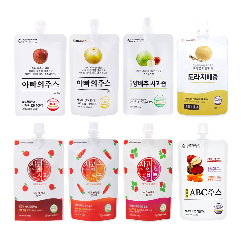【現貨在台】韓國 YEONDOOFARM 妍杜農場 果汁 蘋果汁 水梨汁 水梨桔梗汁 ABC果汁 好農蘋果汁