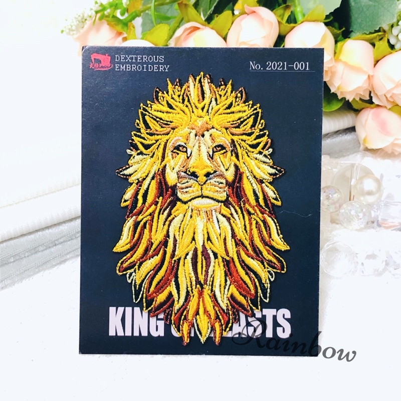 七色彩虹 精緻兇猛動物區刺繡貼布貼貼布繡花臂章裝飾貼diy布藝 森林老虎獅子花豹虎頭獵豹獅頭 蝦皮購物