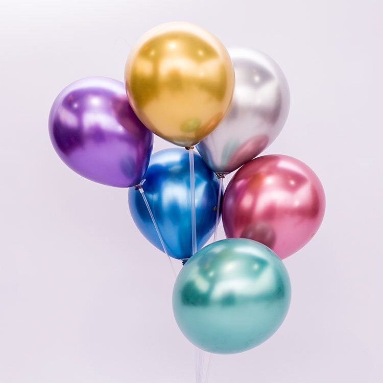 現貨 氣球 金屬光澤 加厚 12吋 乳膠 生日 布置 派對 結婚 告白 婚禮 求婚 會場 裝飾 氣球 用品 玩具 充氣