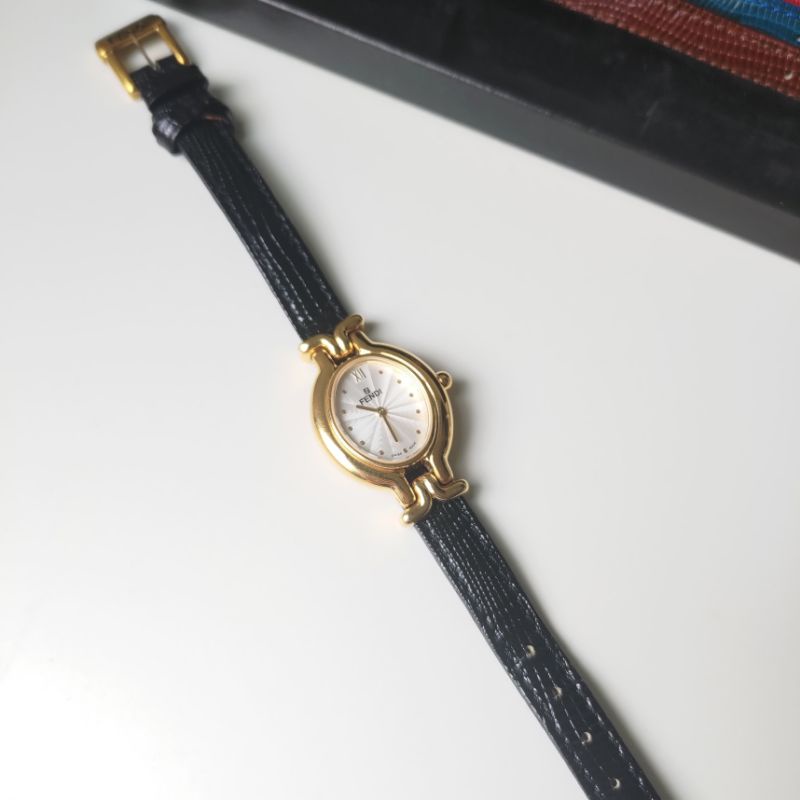 SY Vintage | FENDI 芬迪 古董錶 刻紋錶盤 五色錶帶 附原廠盒