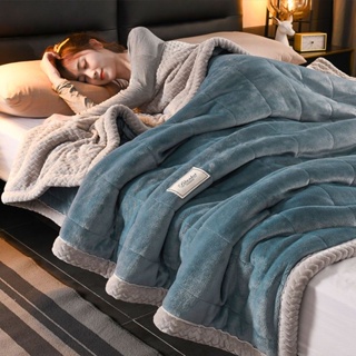 高檔 三層 毛毯 加厚 冬季 蓋毯 法蘭絨 毯子 珊瑚絨 毛毯 被子 保暖 雙人 毯子 冬季加厚毛毯 保暖毛毯