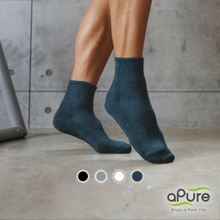 【aPure】除臭襪-多功吸濕排汗科技運動襪-藍色-L