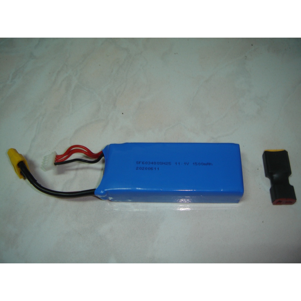 (大樹的家):11.1V 1500mAh 25C XT60插頭電池(附T插轉換頭)偉力V950通用大特價