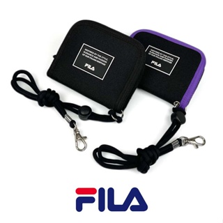 風雅日和💖日本進口 正版 FILA 短夾 運動錢包 素色橡膠LOGO 票卡夾錢包 頸繩錢包 (fl-811) IXX