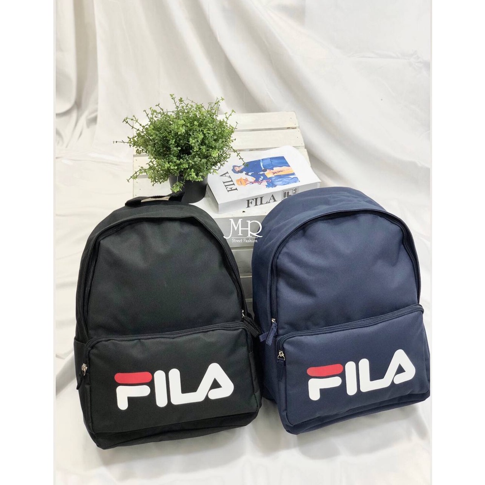 [MR.CH] POMELO°FILA VINTAGE LOGO 書包 後背包  BPR-1401-黑BK/藍NV