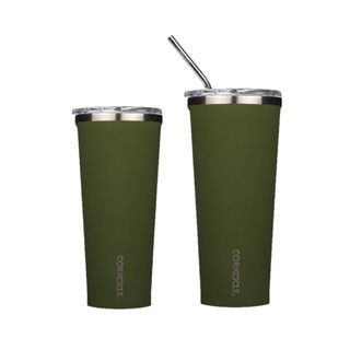 【美國CORKCICLE】三層真空寬口杯-橄欖綠(475ml/700ml)-共2款《屋外生活》保溫杯 手搖杯 飲料杯