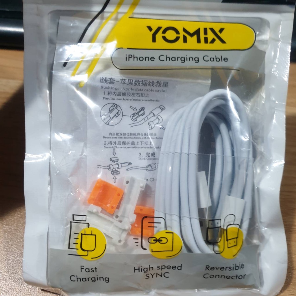 YOMIX 蘋果iPhone  Lightning 充電線 附線套