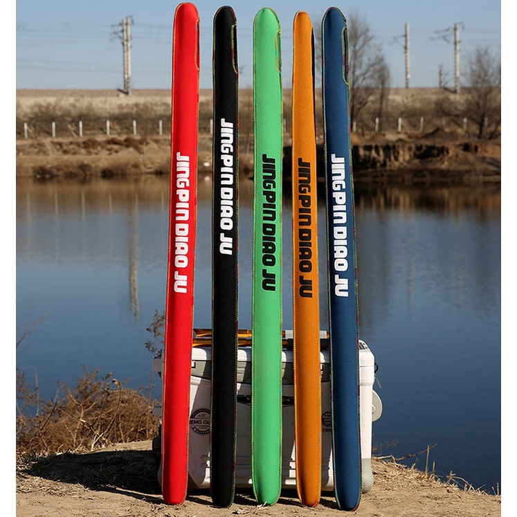 釣竿保護套，彈力竿襪，釣竿保護套，柔軟棉質竿套~可使用在100CM~120cm的釣竿