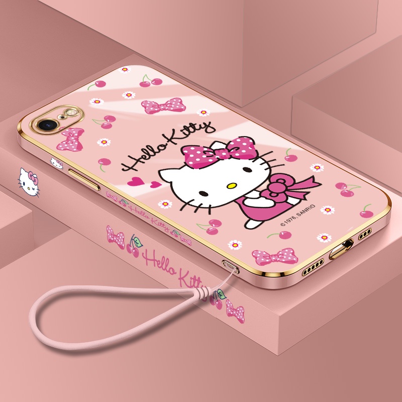 卡通可愛 Hello Kitty 手機殼 Iphone 6 Plus 6S Plus 7 Plus 8 Plus SE