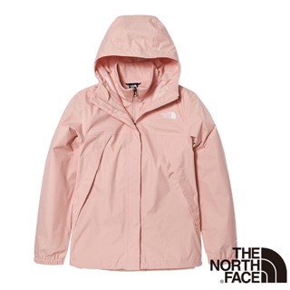 【The North Face】女 3效能防水透氣防風耐磨連帽二件式外套(亞洲版).夾克.風雨衣_粉紅色_7QW6