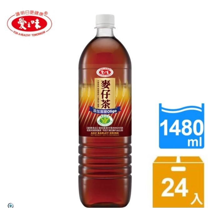 【愛之味】麥仔茶1480ml(24入/2箱)