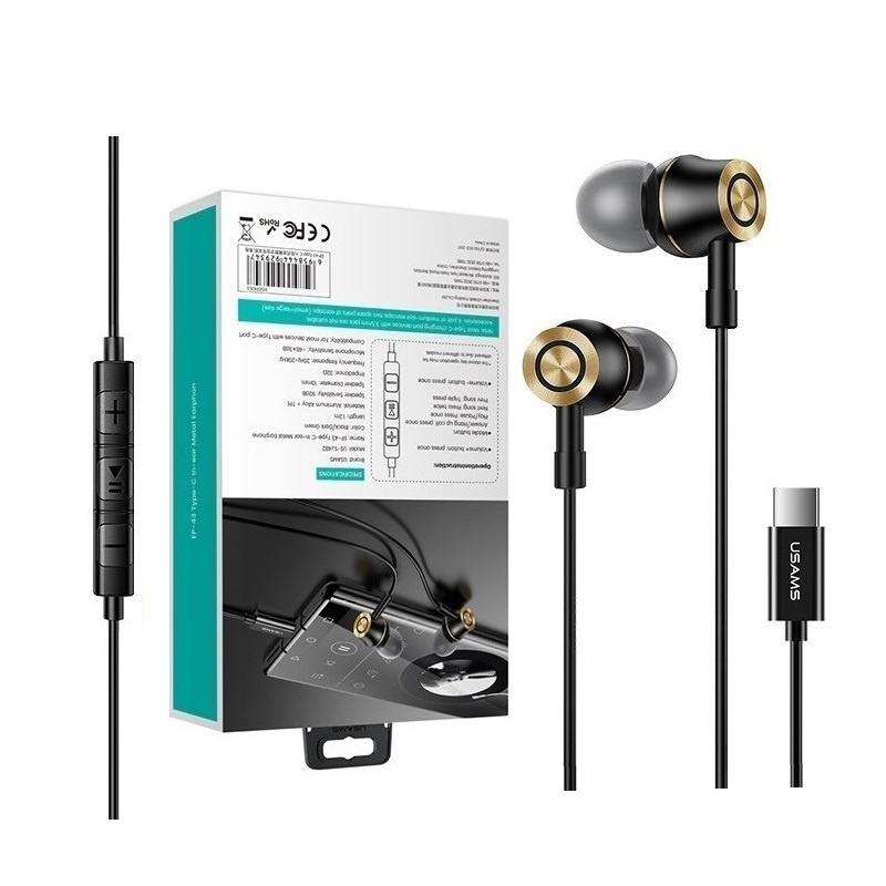 【Type-C 耳機】Usams Vivo V25 5G 6.44吋 V2202 入耳式立體聲 金屬耳機