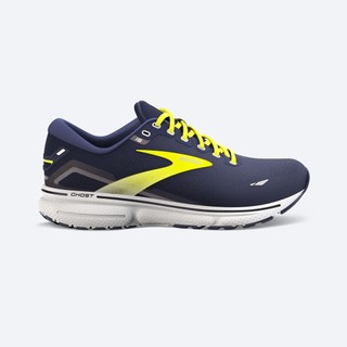BROOKS Ghost 15 2E 寬楦 男款 高緩震 支撐 慢跑鞋 深藍／螢光黃 1103932e429
